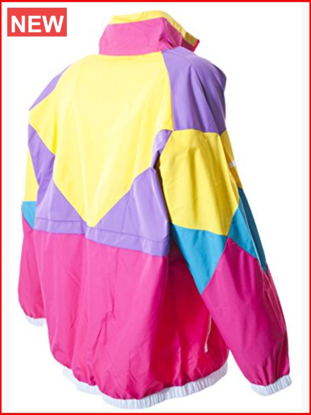 Unisex Retro Windbreaker - Runs Large for Baggy Fit - Long Sleeve Zip-Up Jacket - Picture 4 of 7
